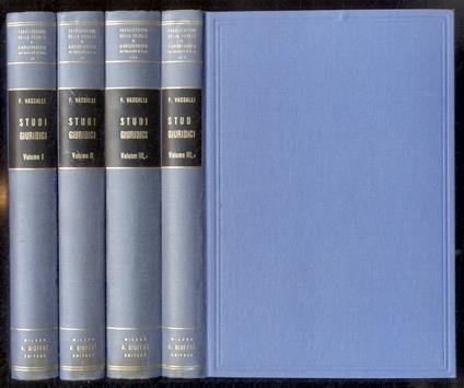 Studi giuridici. Volume I: Studi di diritto matrimoniale e sulla dottrina della condizione - Volume II: Contributi alla teoria dei beni pubblici, Note di giurisprudenza pratica, Legislazione di guerra, sistemazione legislativa delle nuove province e - copertina