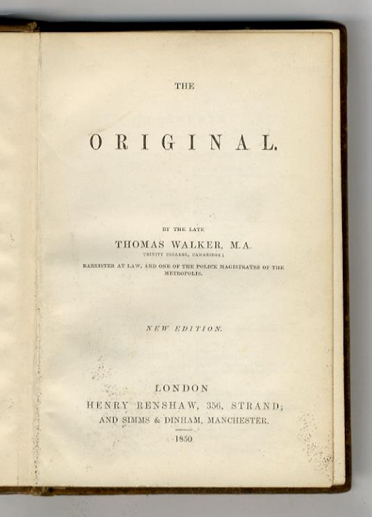 The original. New edition - copertina