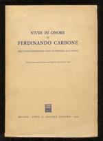 STUDI in onore di Ferdinando Carbone nel cinquantunesimo anno di servizio allo Stato