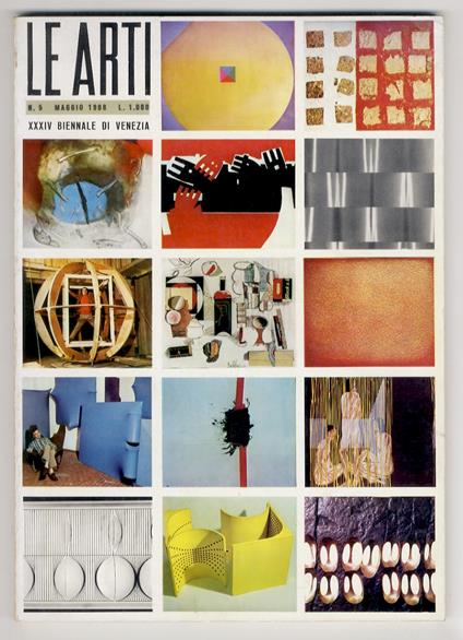 ARTI (LE). N. 5. Maggio 1968. XXXIV Biennale di Venezia - copertina