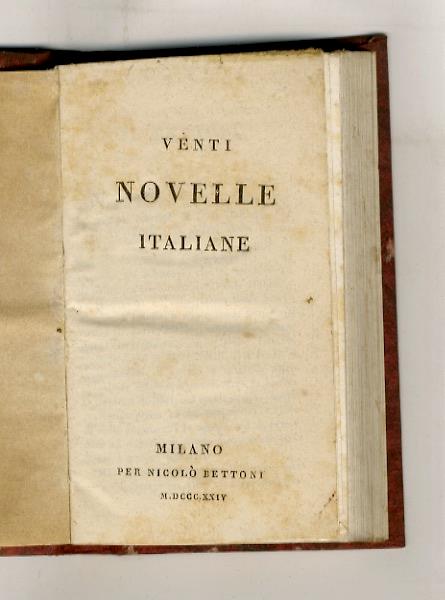 Venti novelle italiane - copertina