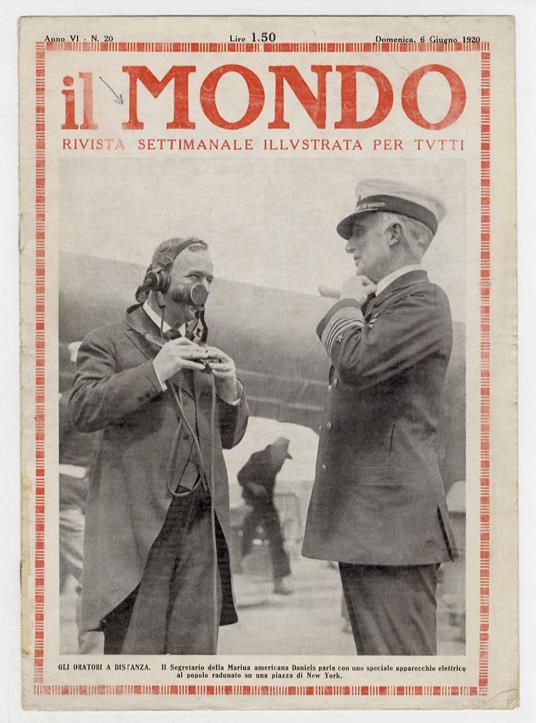 MONDO (IL). Rivista settimanale illustrata per tutti. Anno VI. N. 20. Domenica 6 giugno 1920 - copertina