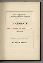 DOCUMENTS de la Conférence réunie à Bruxelles du 5 au 26 juin 1948
