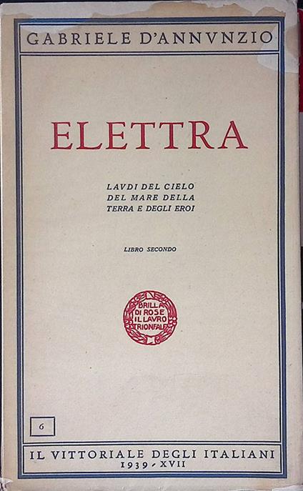 Elettra - Gabriele D'Annunzio - copertina