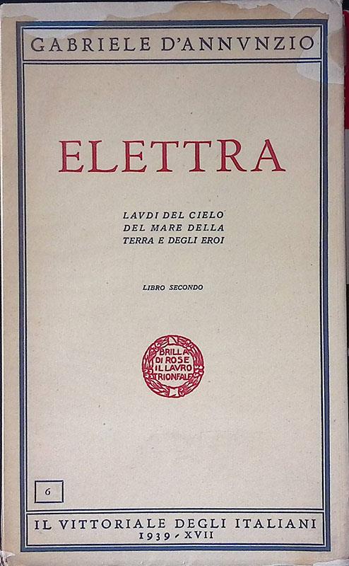Elettra - Gabriele D'Annunzio - copertina