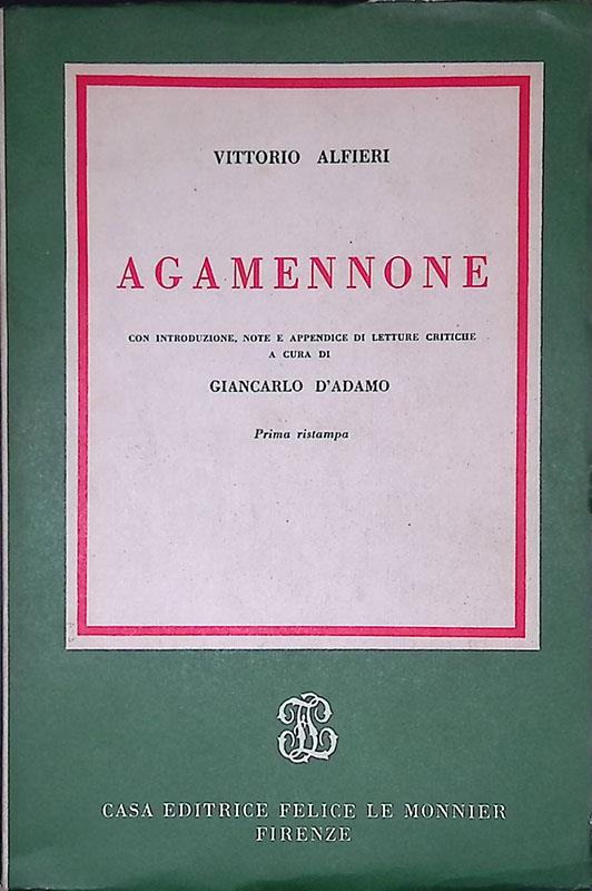 Agamennone - Vittorio Alfieri - copertina