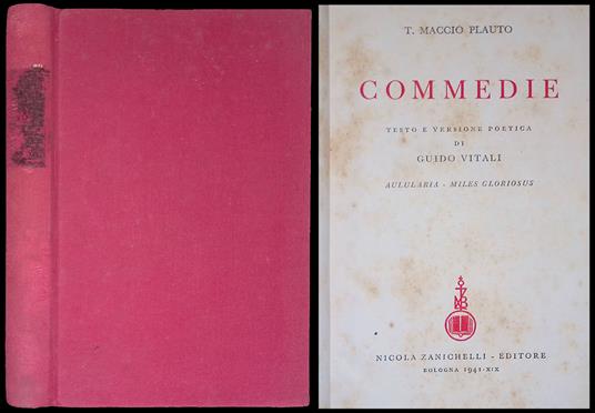 Commedie. Aulularia - Milesgloriosus - T. Maccio Plauto - copertina