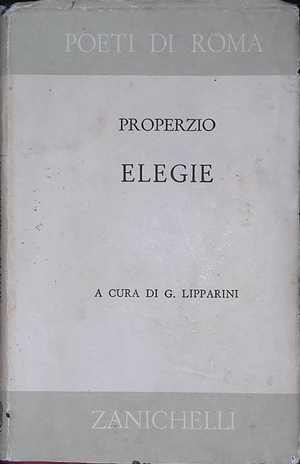 Elegie - Sesto Properzio - copertina