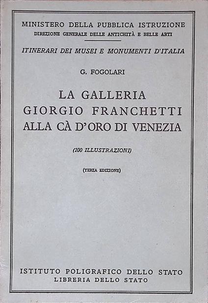 Galleria Giorgio Franchetti alla Cà d'Oro di Venezia - copertina
