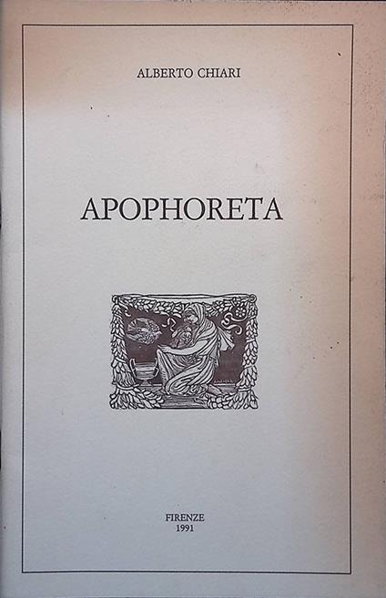 Apophoreta - Alberto Chiari - copertina