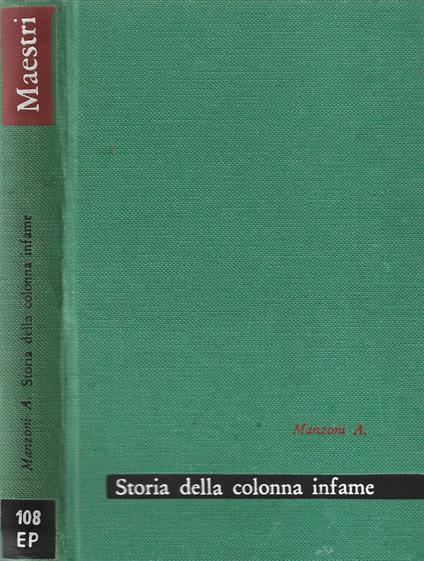 Storia della Colonna infame - Alessandro Manzoni - copertina