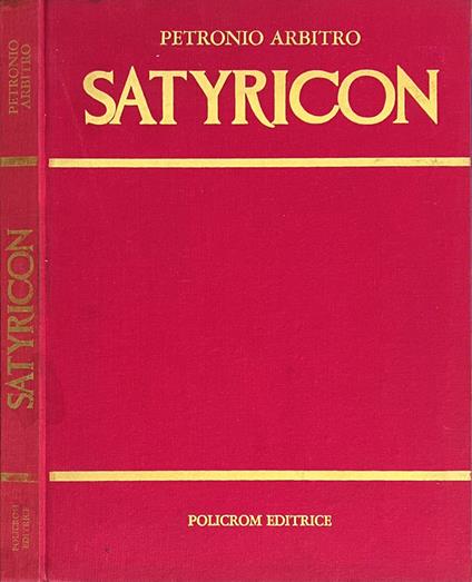 Satyricon - Arbitro Petronio - copertina