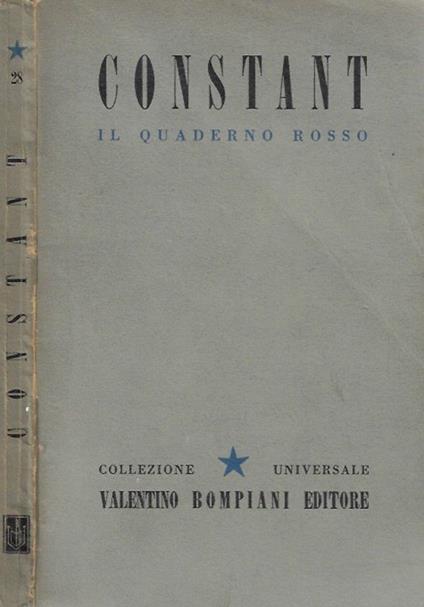 Il quaderno rosso - Benjamin Constant - copertina