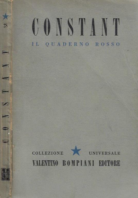 Il quaderno rosso - Benjamin Constant - copertina