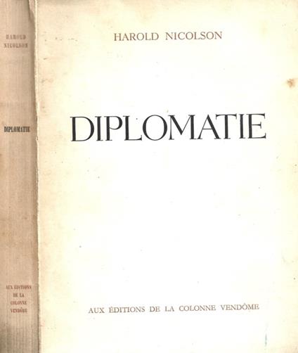 Diplomatie - Harold Nicolson - copertina