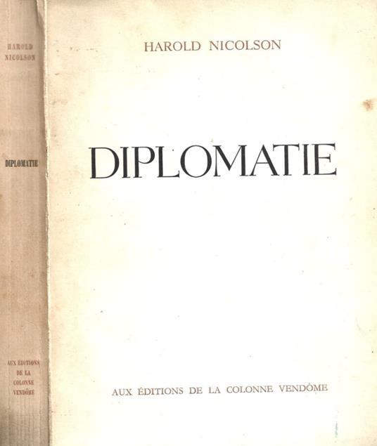 Diplomatie - Harold Nicolson - copertina
