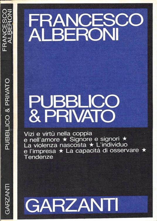 Pubblico & Privato - Francesco Alberoni - copertina