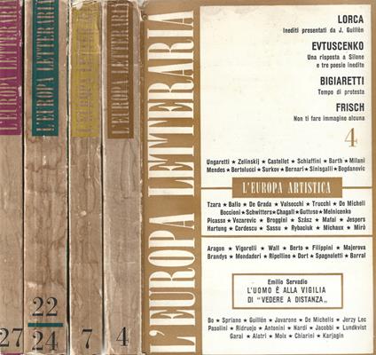 L' Europa Letteraria 1959 4 Vol - Giancarlo Vigorelli - copertina