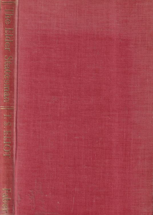 The elder statesman - Thomas S. Eliot - copertina