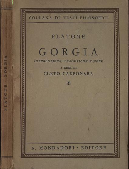 Gorgia - Platone - copertina