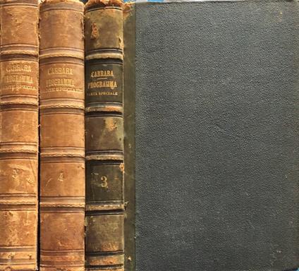 Programma parte speciale vol III,IV,V - Francesco Carrara - copertina