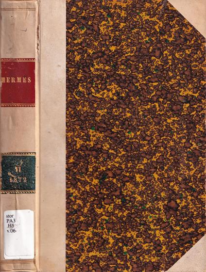 Hermes, numero VI, anno 1872 - copertina