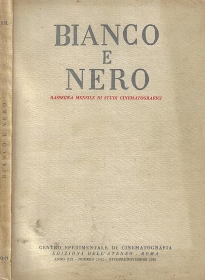 Bianco e nero n. 10-11 Anno 1958 - copertina