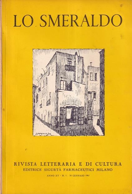 Lo smeraldo, anno XV, numero 1, 1961 - copertina