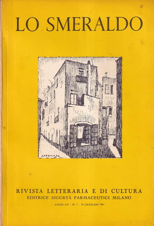 Lo smeraldo, anno XV, numero 1, 1961 - copertina