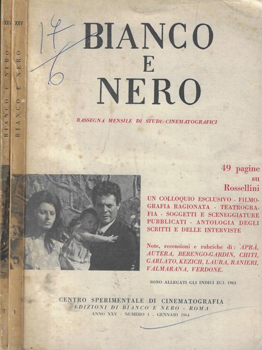 Bianco e nero n. 1-7-10 - copertina