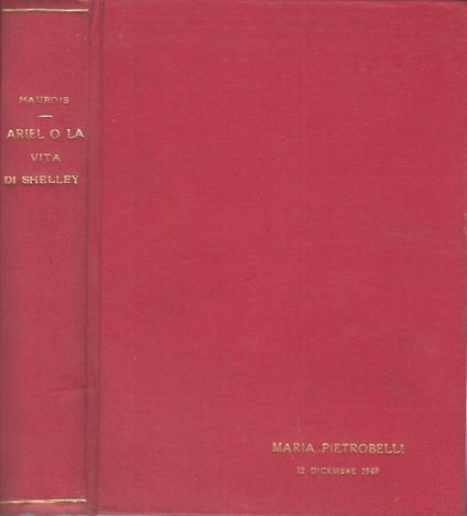 Ariel o la vita di Shelley - André Maurois - copertina