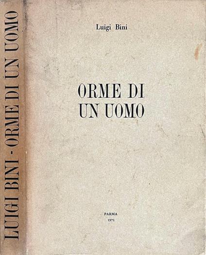 Orme di un uomo - Luigi Bini - copertina