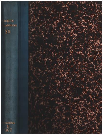 Analecta Bollandiana tomus XXVI - fasc. I - copertina