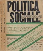 Politica Sociale. Rivista mensile. Anno III - 1931 (X) - N. 7/9 (Luglio-Settembre), N. 12 (Dicembre)