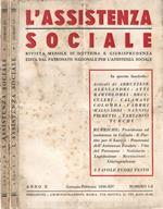 L' Assistenza Sociale 1936 2 Vol
