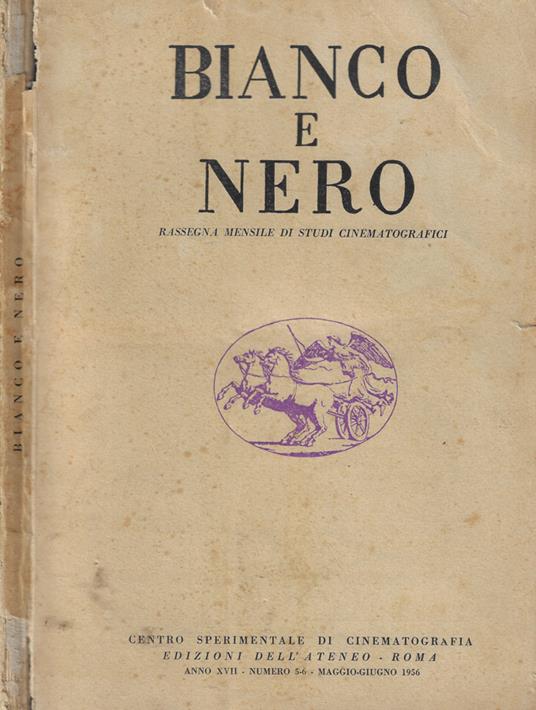 Bianco e nero n. 5-6 Anno 1956 - copertina