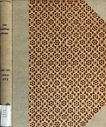 The Classic Outlook, volume XLVII-XLIX, anno 1969-72 - copertina