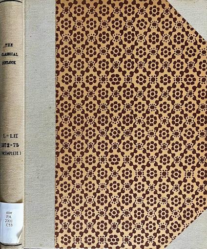 The Classic Outlook, volume L-LII, anno 1972-75 - copertina