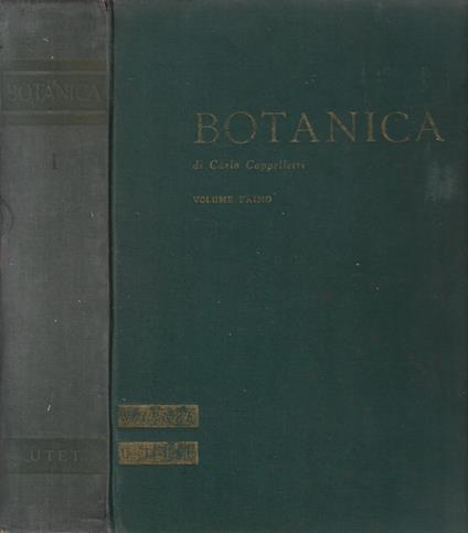 Trattato di Botanica Vol. I - Carlo Cappelletti - copertina