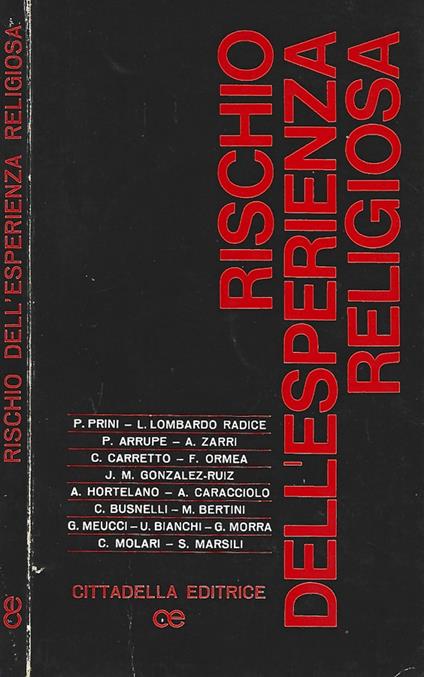 Rischio dell'esperienza religiosa - copertina