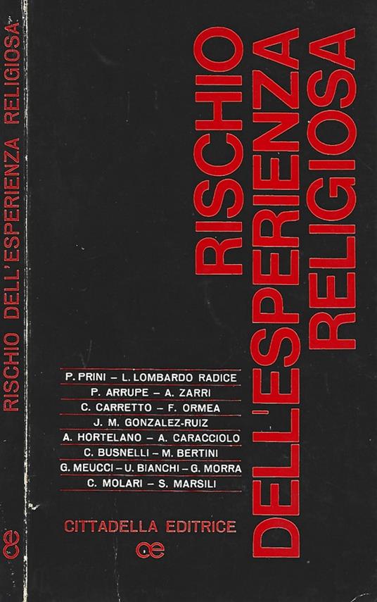 Rischio dell'esperienza religiosa - copertina
