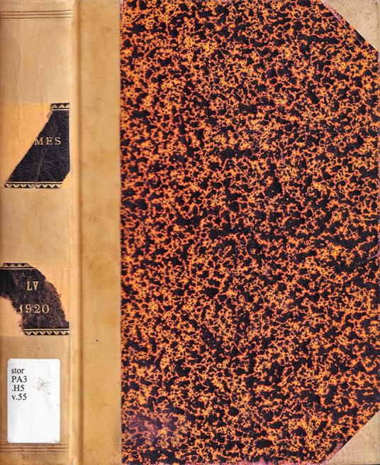 Hermes, numero LV, 1920 - copertina