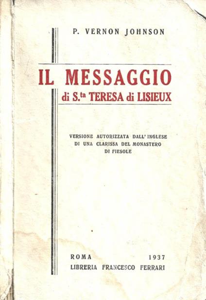 Il messaggio di S.ta Teresa di Lisieux - copertina