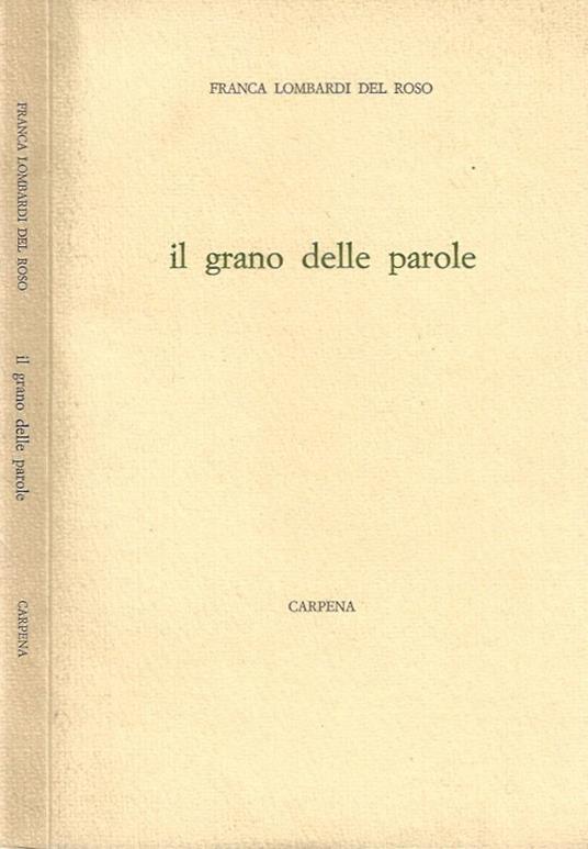 Il grano delle parole - copertina