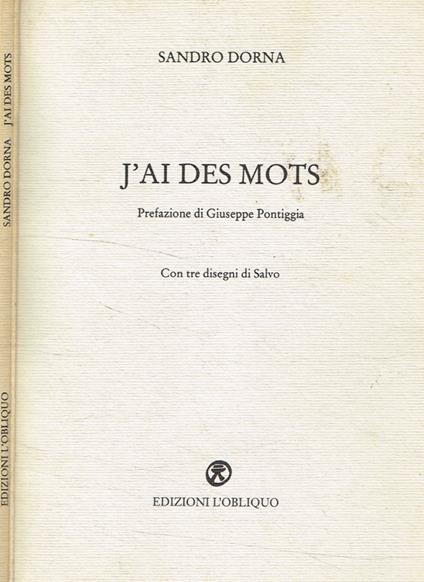 J'ai des mots - copertina