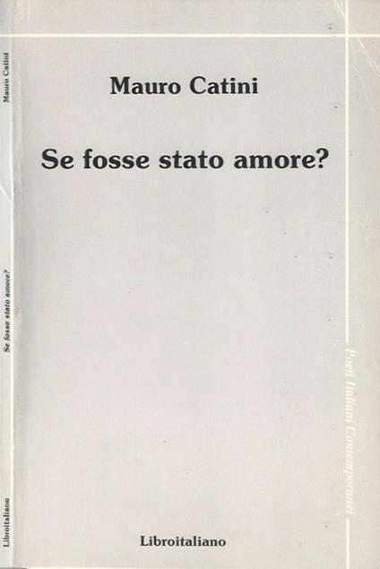 Se fosse stato amore? - copertina