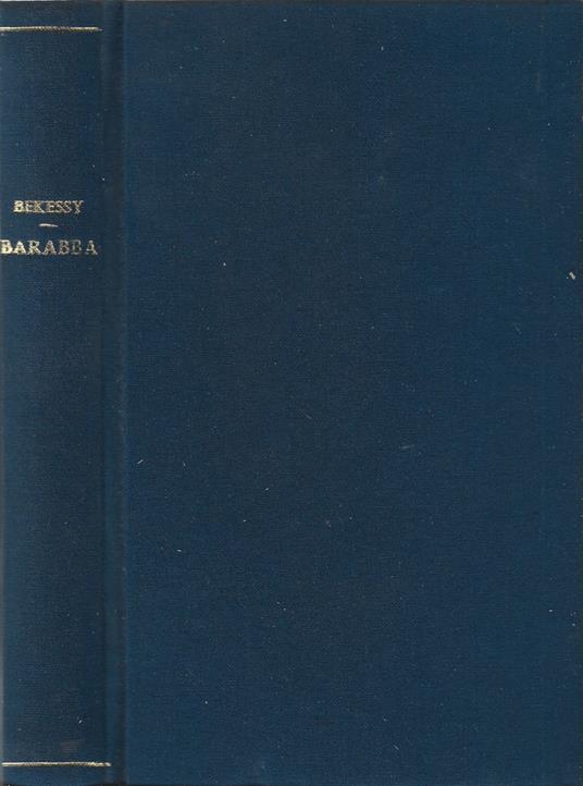 Barabba - Emery Bekessy - copertina