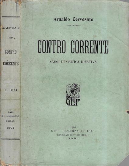 Contro corrente - Arnaldo Cervesato - copertina
