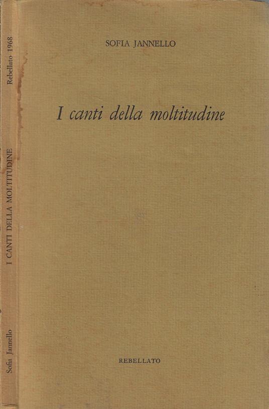 I canti della moltitudine - Sofia Jannello - copertina