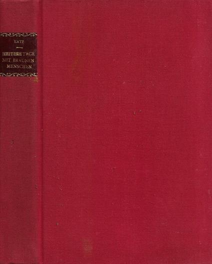 Heitere Tage mit braunen Menschen - Richard Katz - copertina